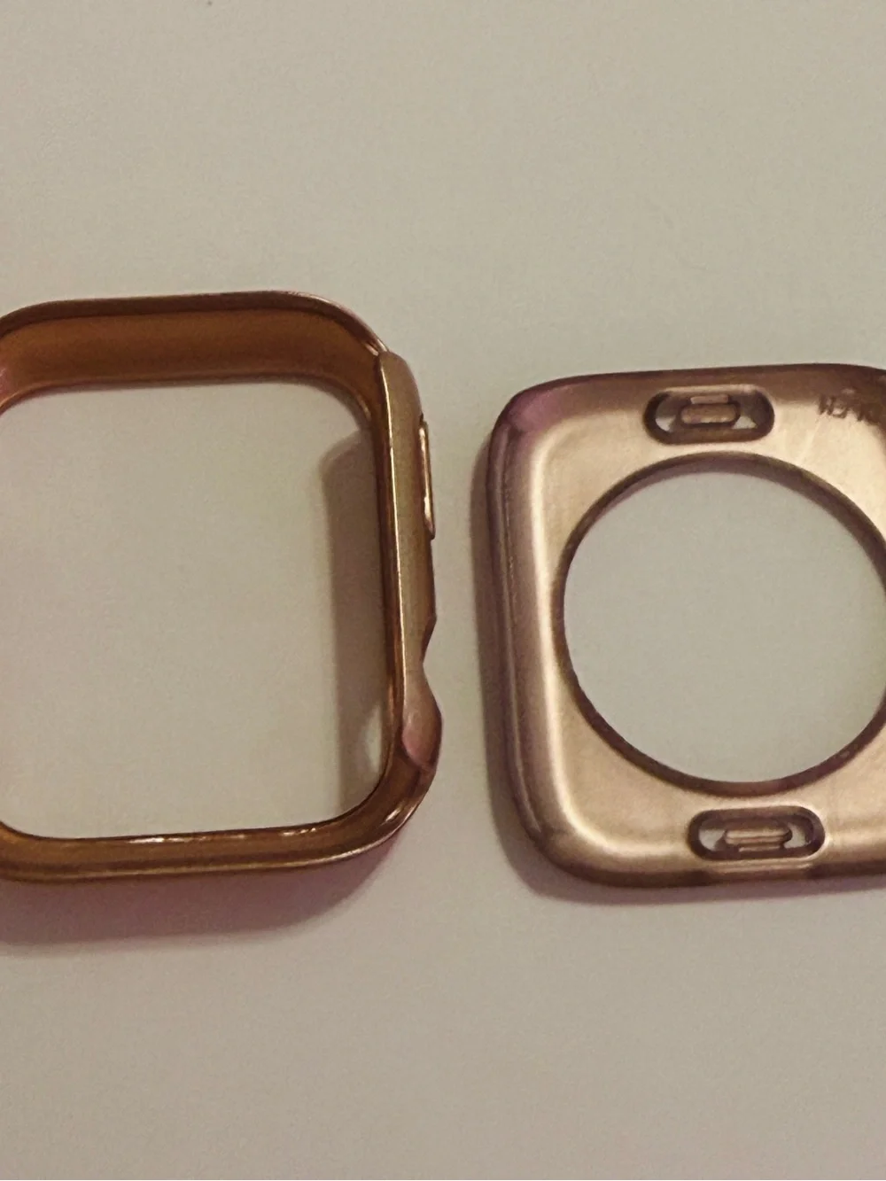 Protective Metallic Rose Gold Case Cover for Apple Series 7 Watch 45mm